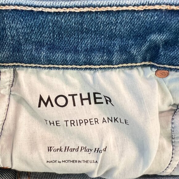 MOTHER Tripper Ankle Jeans Size 27 in Work Hard Play Hard - Picture 3 of 9